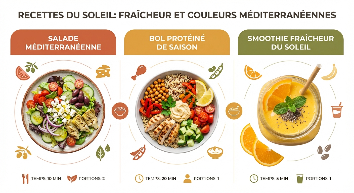 Trois recettes beauté : salade antioxydante, bowl protéiné et smoothie express