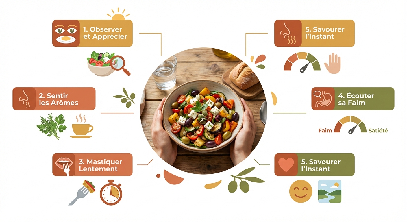 Protocole d'alimentation consciente en 5 étapes