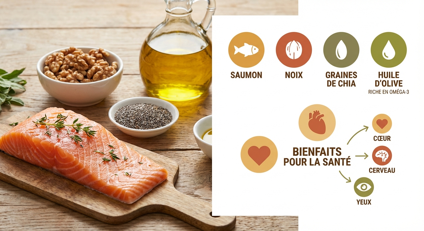 Aliments riches en oméga-3 pour moduler l'inflammation