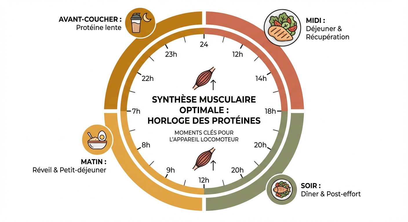 Répartition temporelle optimale des protéines
