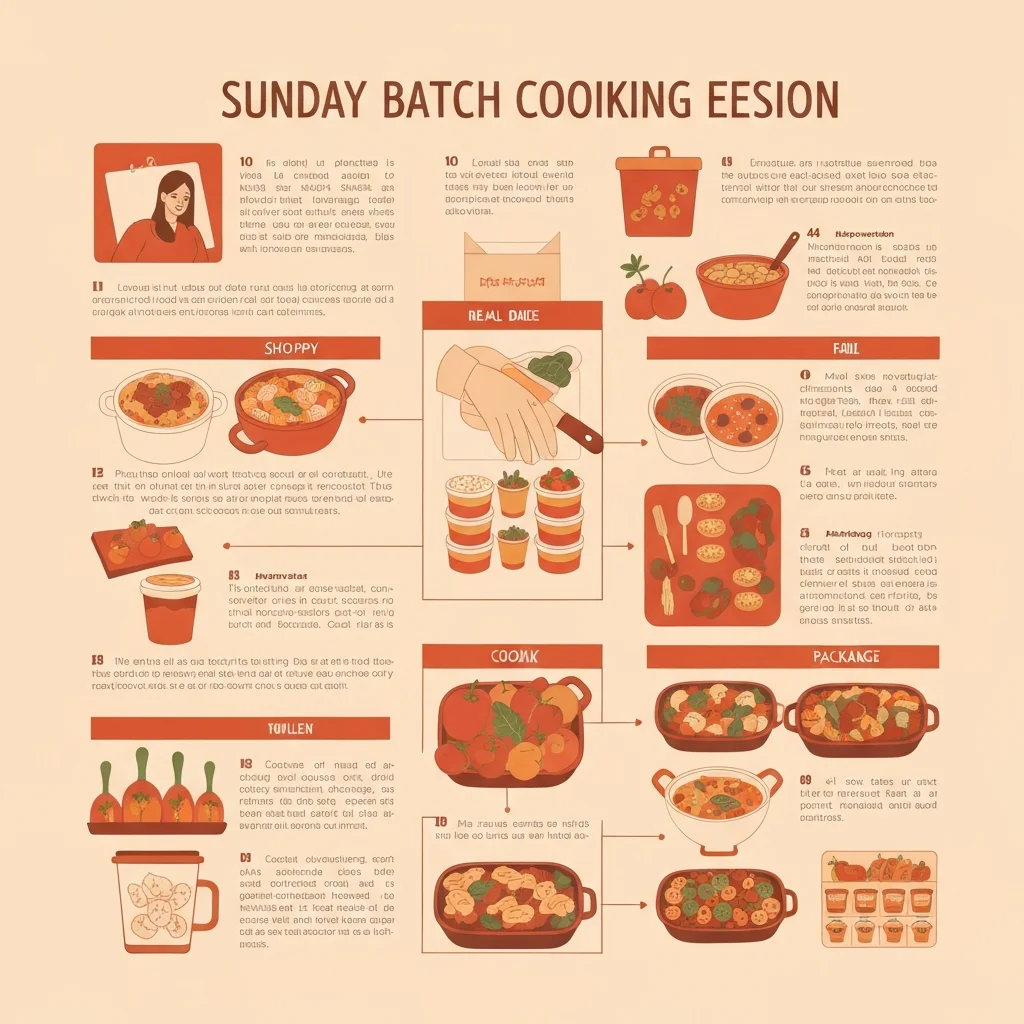 Organisation d'une session de batch cooking dominicale pour la famille