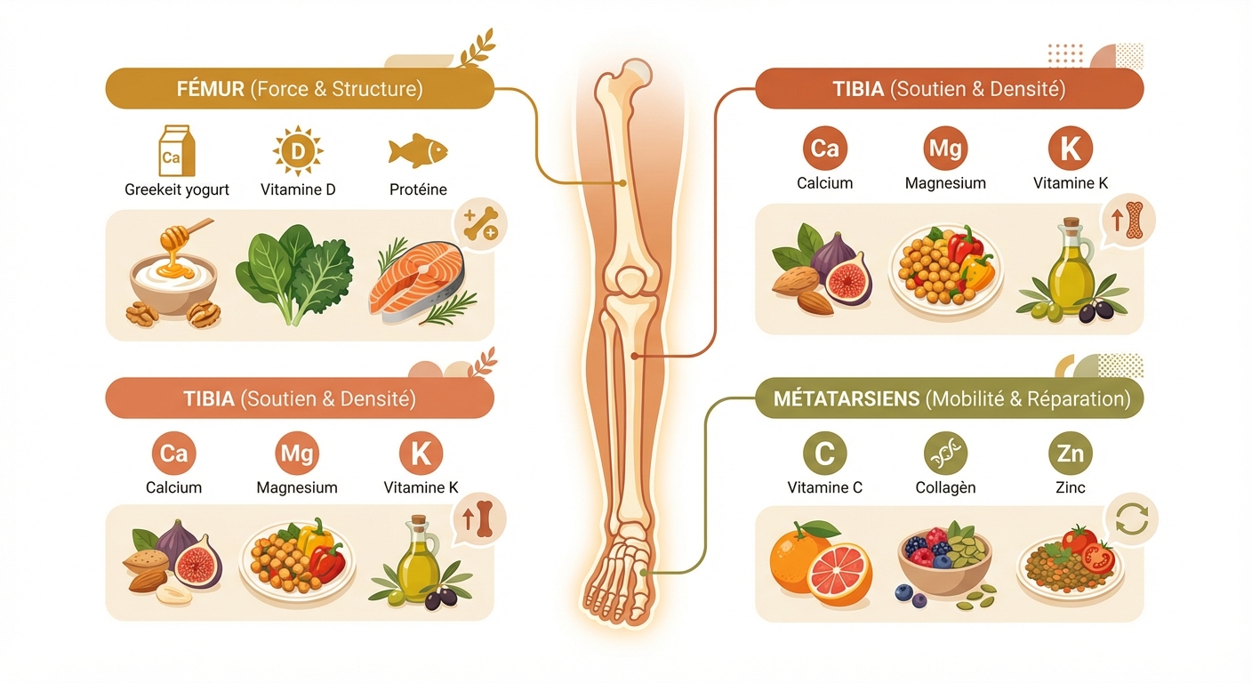 Localisations fréquentes des fractures de stress et nutrition