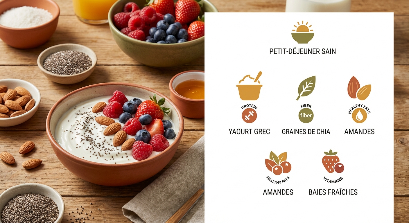 Petit-déjeuner riche en calcium et protéines