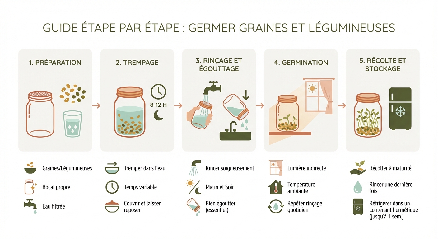 Guide étape par étape de la germination