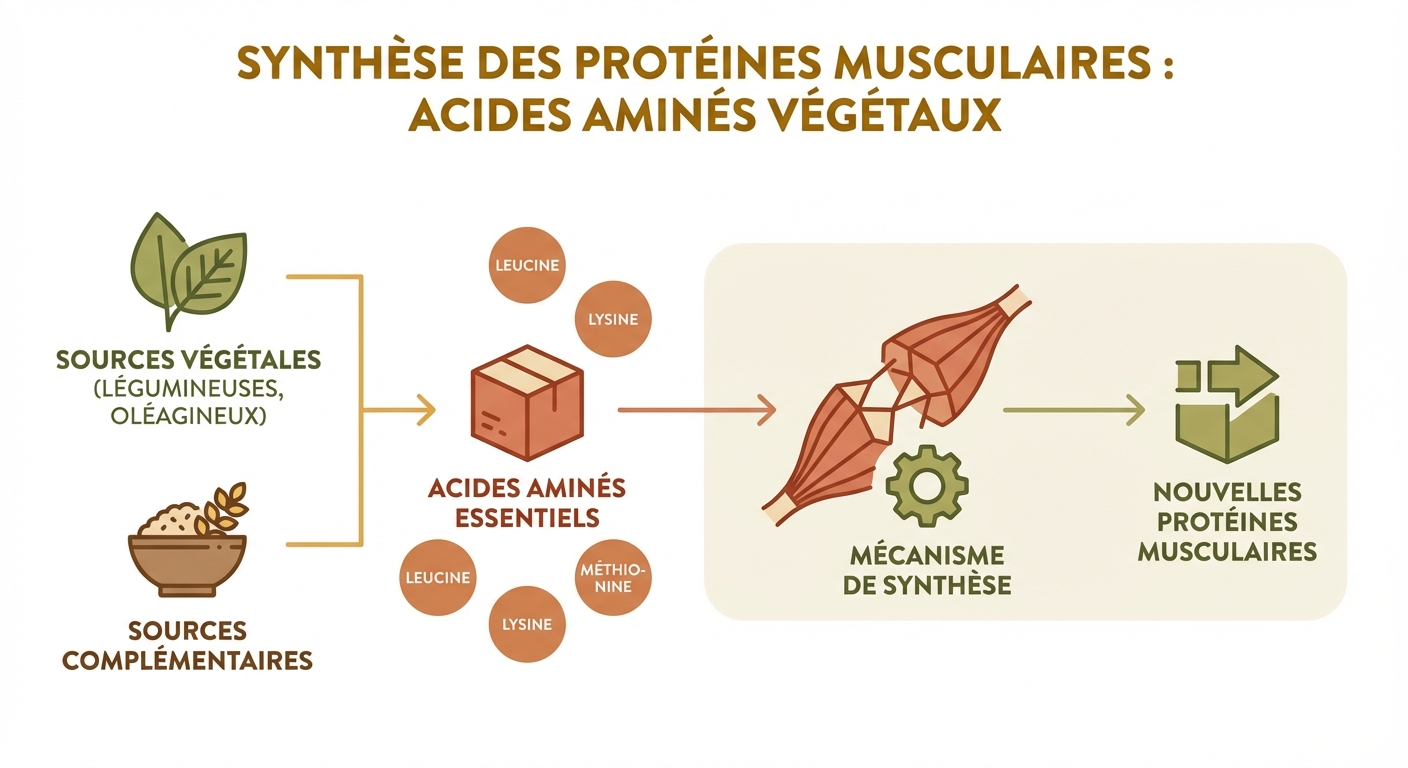 Synthèse protéique musculaire et acides aminés végétaux