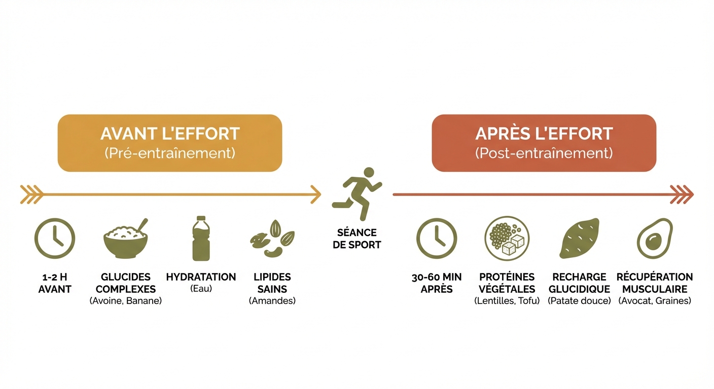 Timing nutritionnel autour de l'entraînement