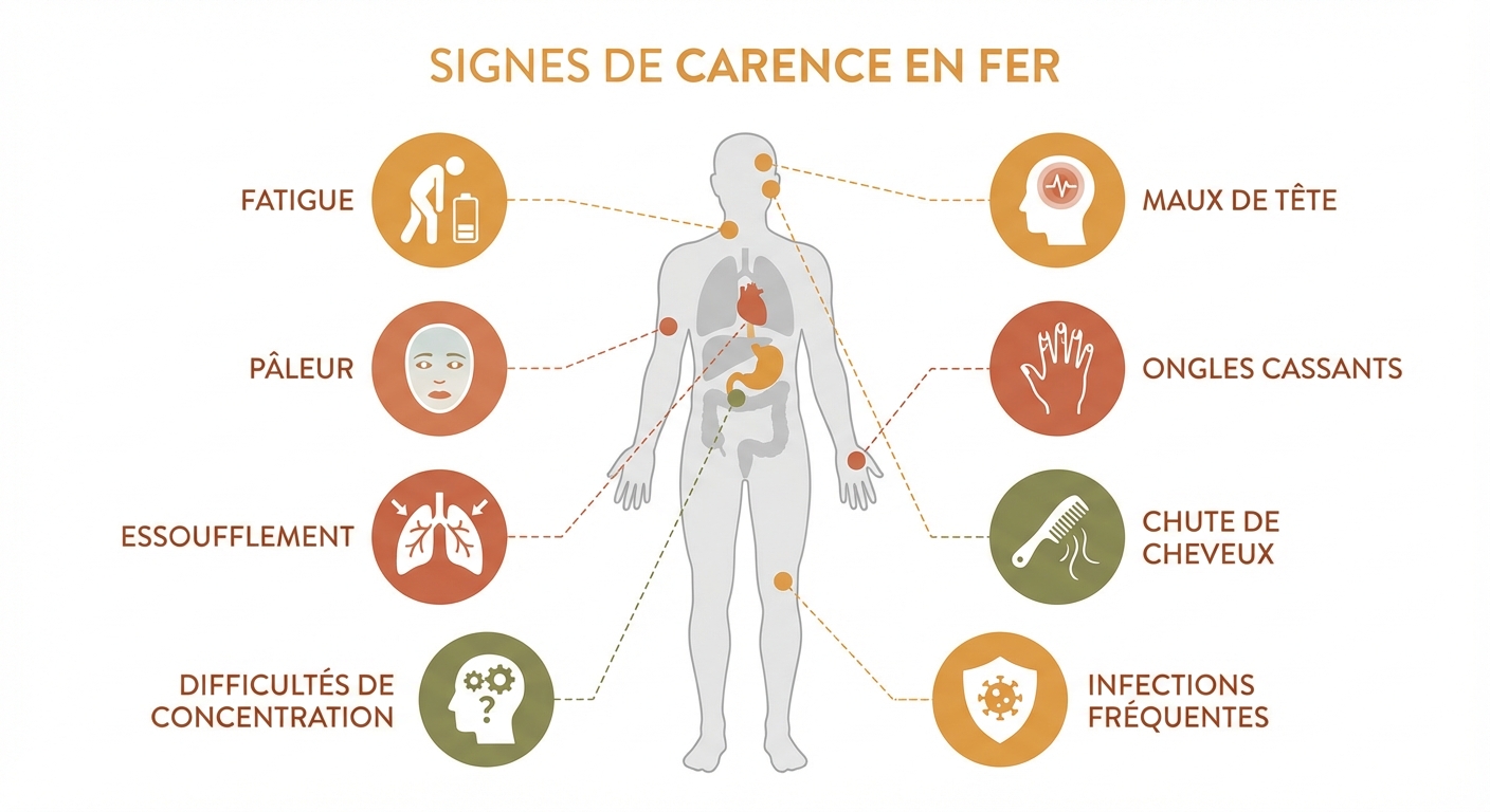 Les 8 signes d'alerte d'une carence en fer à surveiller