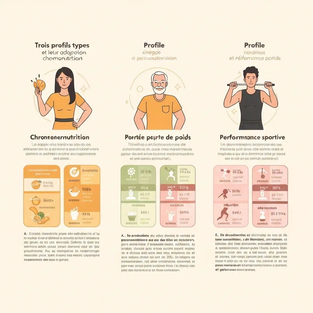 Trois profils types et leur adaptation chrononutrition : énergie, perte de poids et performance sportive