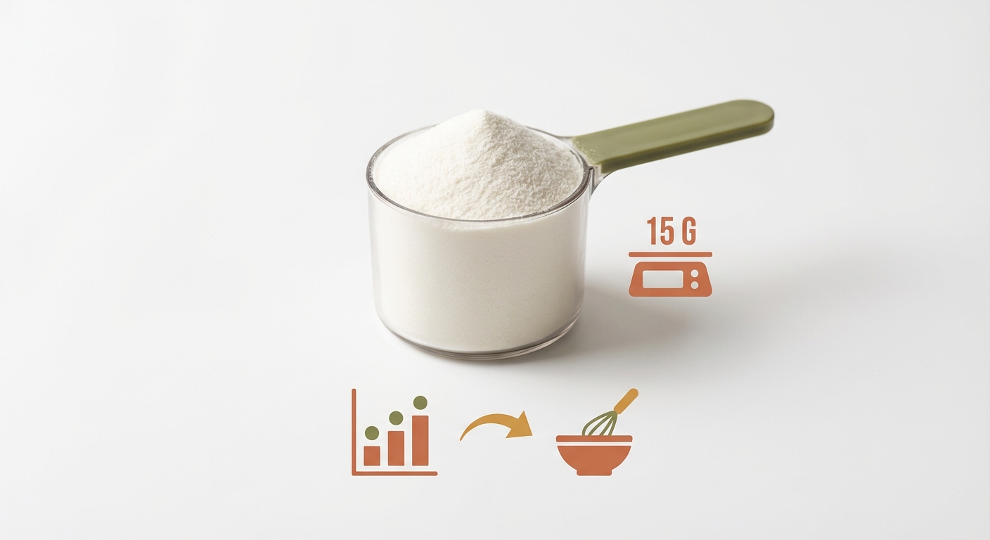 Dosage précis de 15 grammes de peptides de collagène