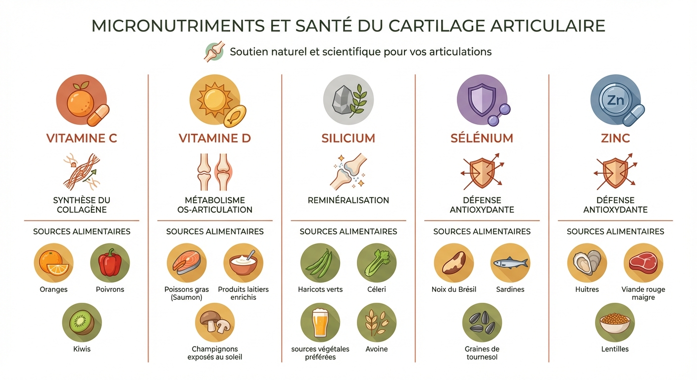 Micronutriments essentiels pour le cartilage et la santé articulaire