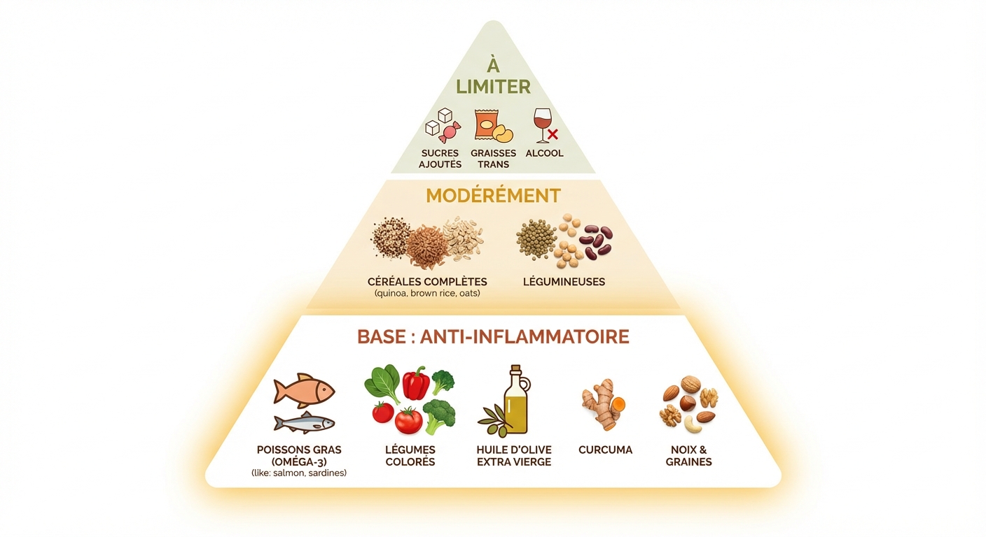 Pyramide alimentaire anti-inflammatoire pour la santé articulaire