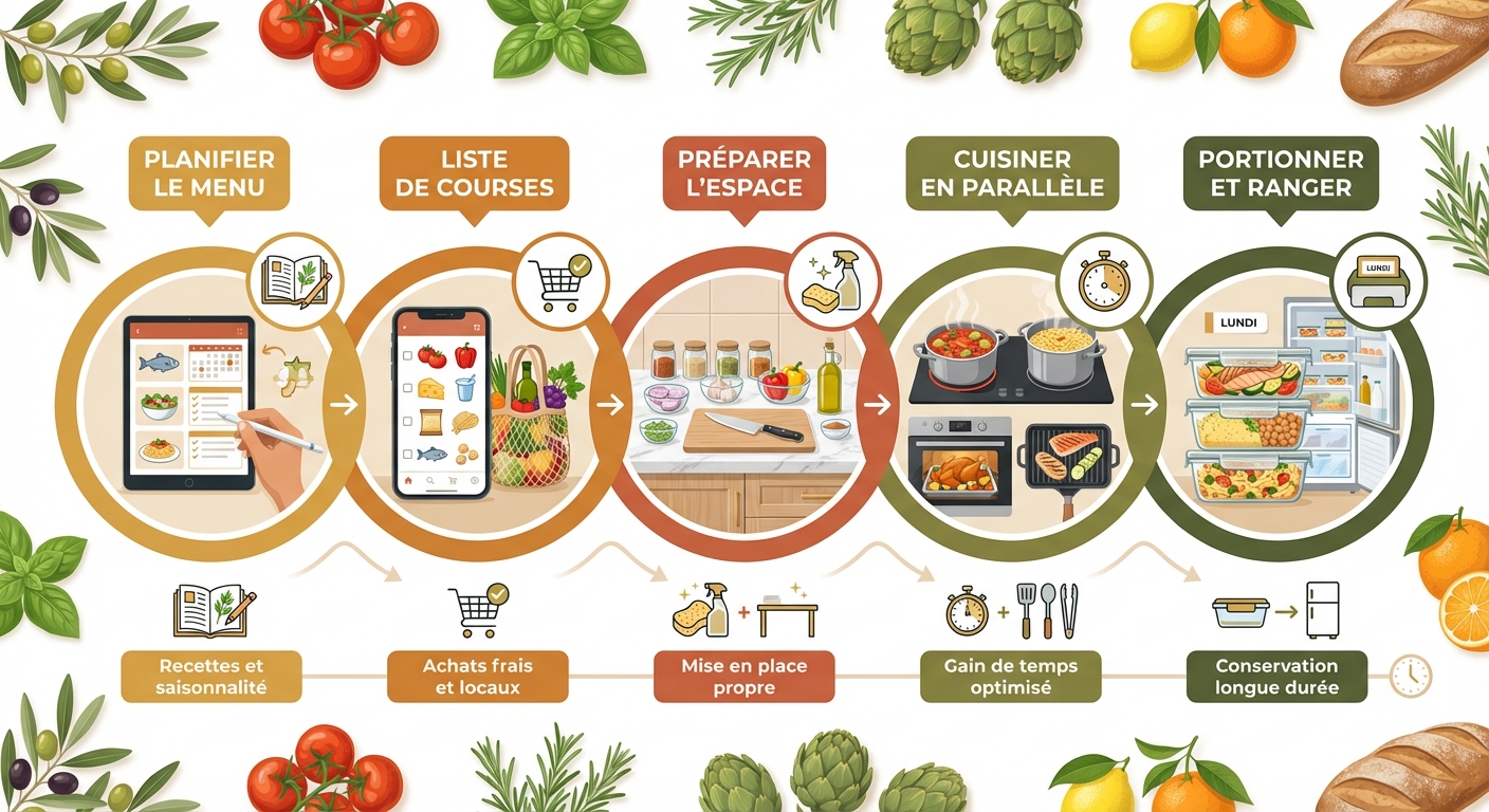 Les 5 étapes pour organiser son meal prep hebdomadaire