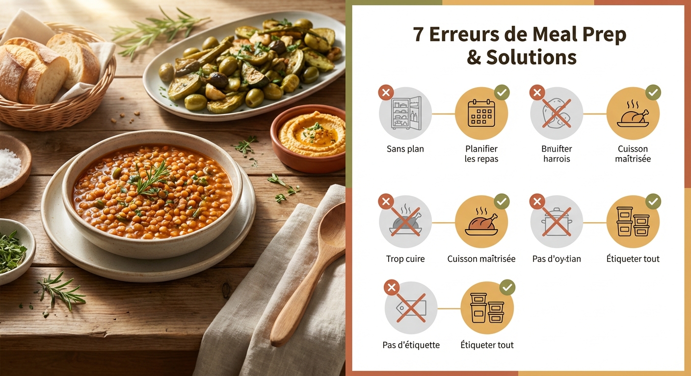 Les 7 erreurs courantes du meal prep et leurs solutions