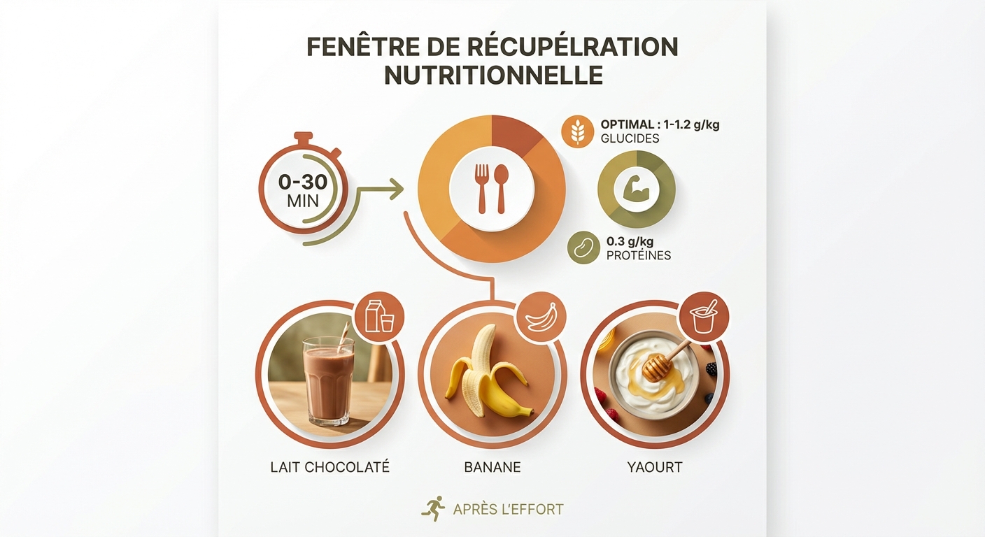 Fenêtre de récupération nutritionnelle : apports optimaux dans les 30 minutes suivant l'effort