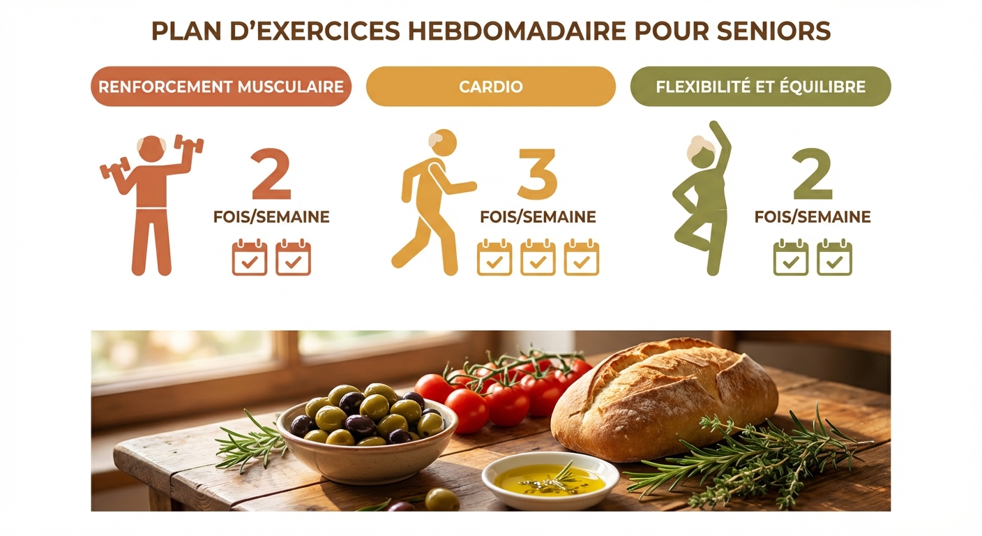 Programme hebdomadaire d'activité physique adaptée pour seniors