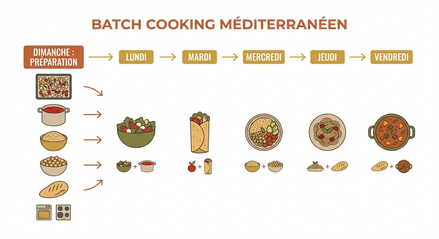 Organisation d'une session de batch cooking équilibré pour la semaine