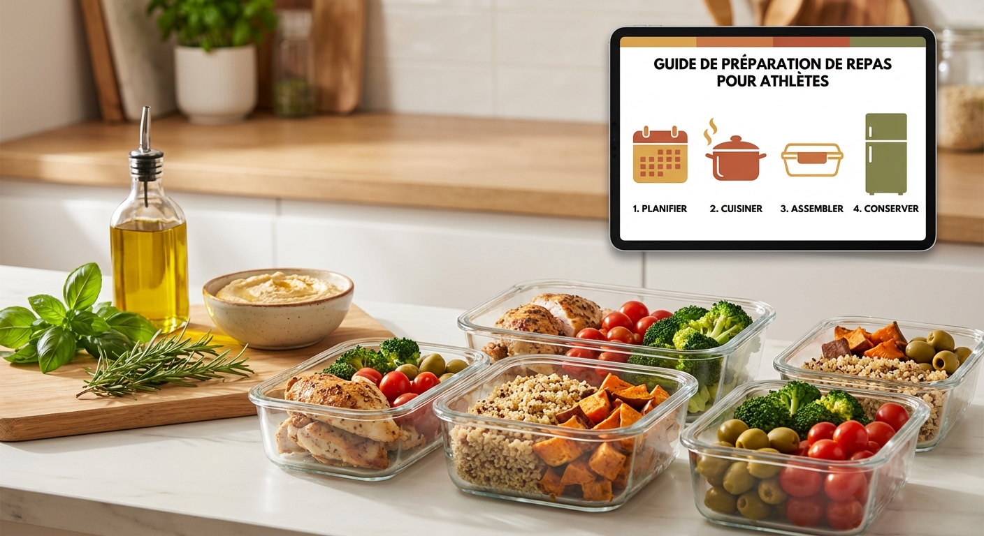 Méthode d'organisation pour la préparation des repas sportifs