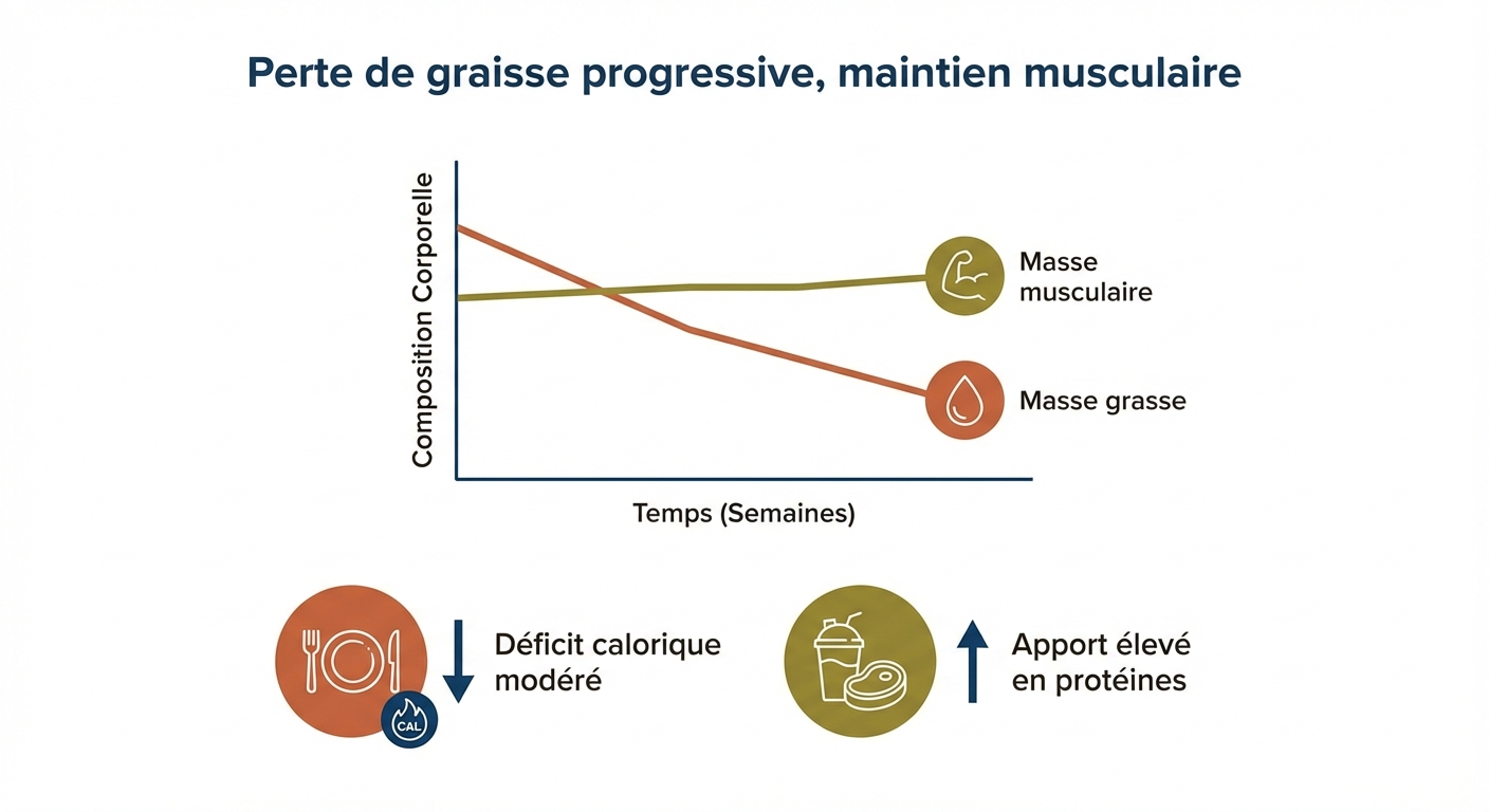 Préservation de la masse maigre en déficit calorique