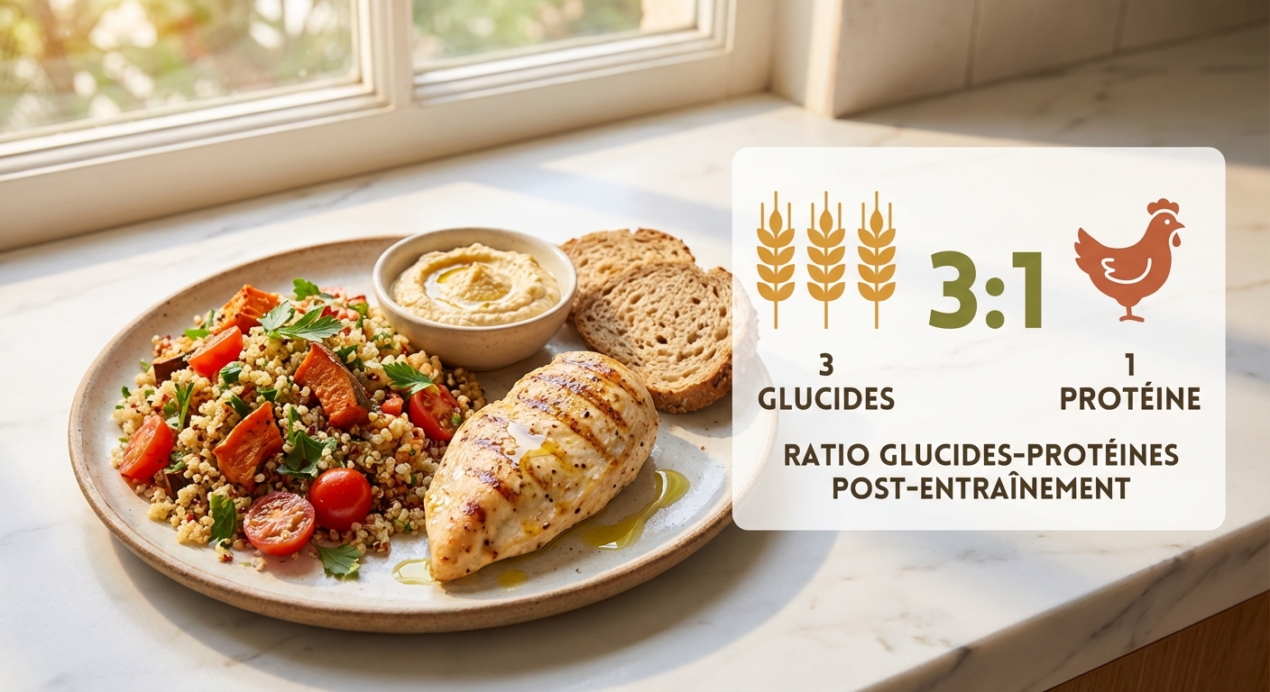 Ratio glucides et protéines pour le repas de récupération