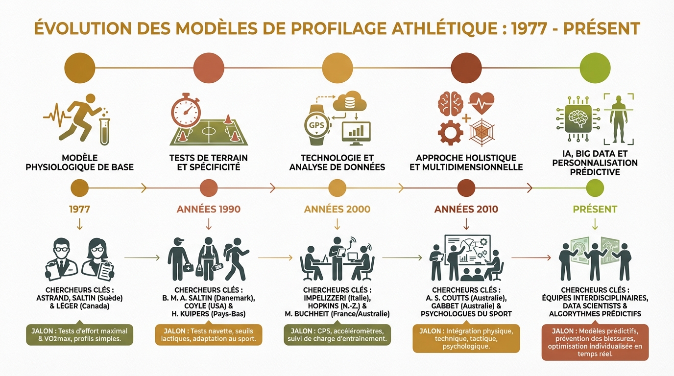 Chronologie de l'évolution des modèles de profilage athlétique de 1977 à aujourd'hui