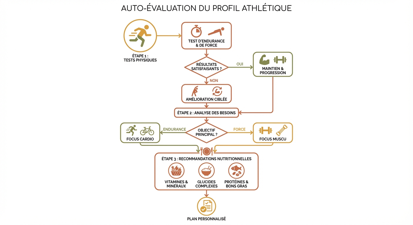 Organigramme d'auto-évaluation du profil athlétique en 5 étapes simples