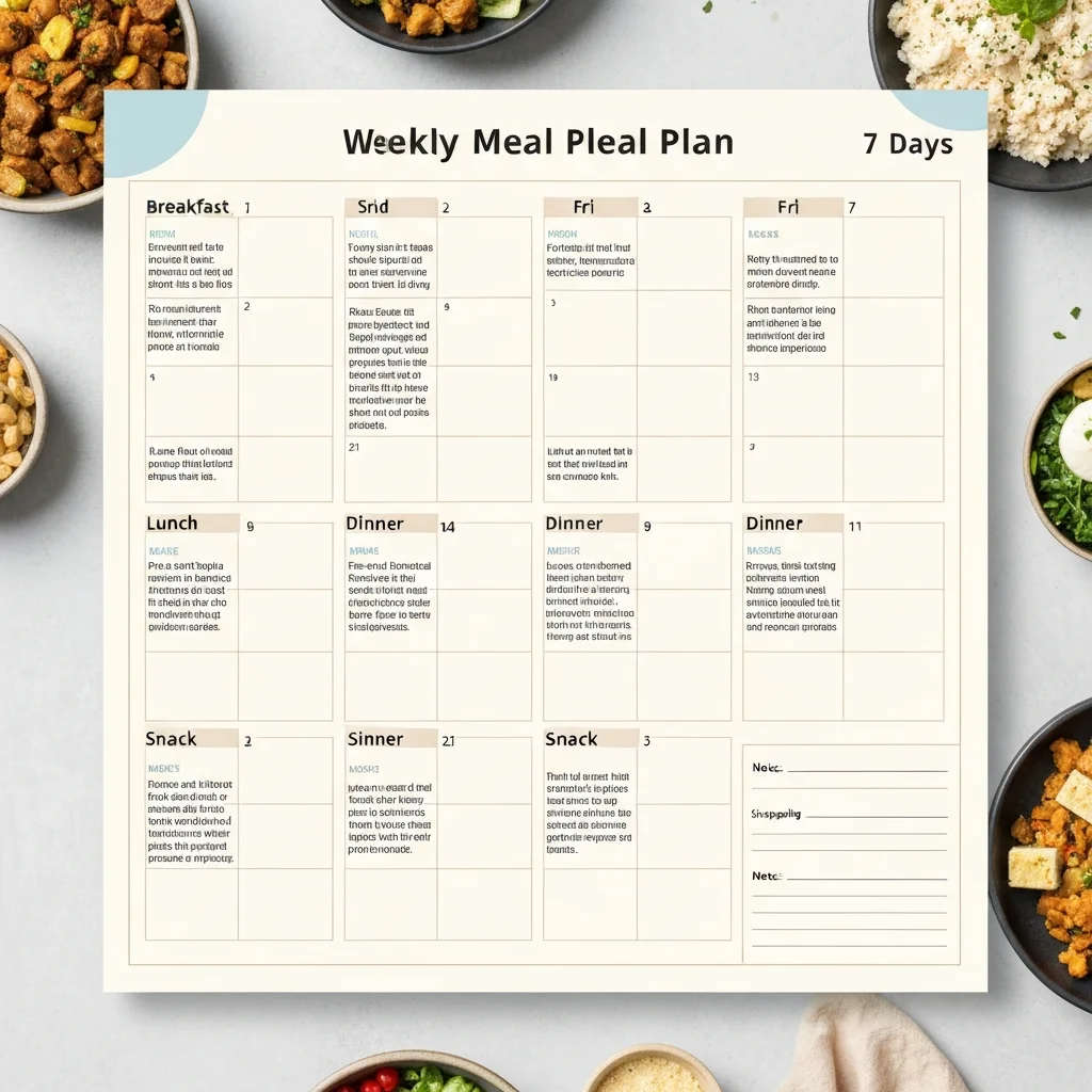 Planning meal prep sans gluten pour une semaine complète