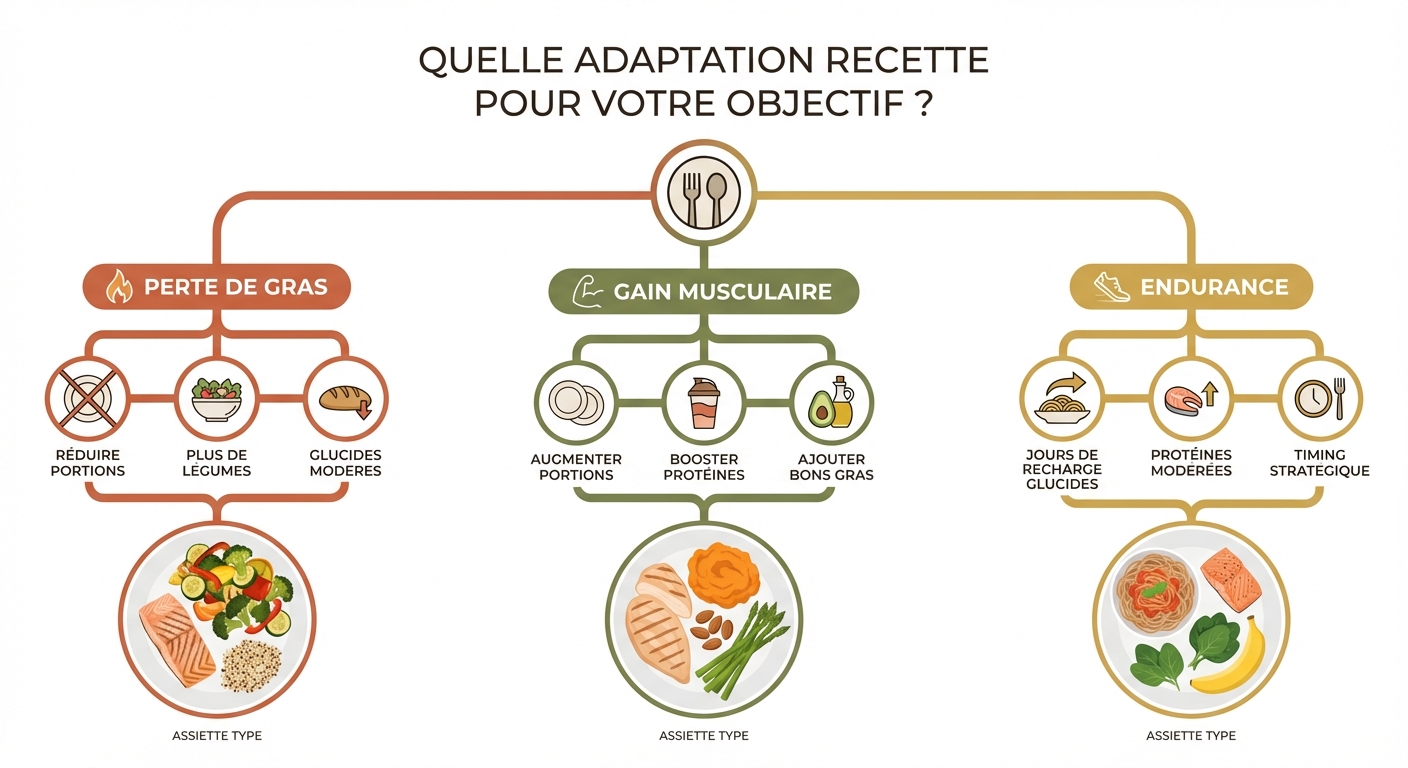 Arbre décisionnel pour adapter ses recettes sportives à son objectif