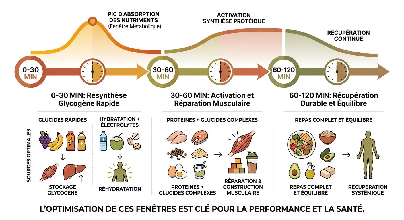 La fenêtre métabolique post-effort et les nutriments optimaux à chaque phase