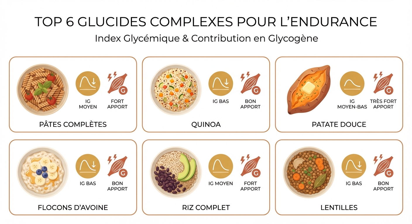 Les 6 aliments glucidiques de référence pour le sportif d'endurance