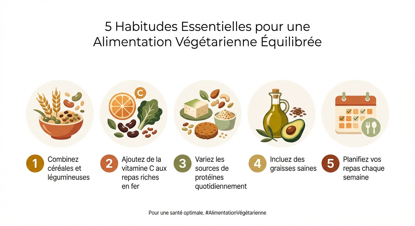 Les 5 réflexes essentiels pour une alimentation végétarienne équilibrée