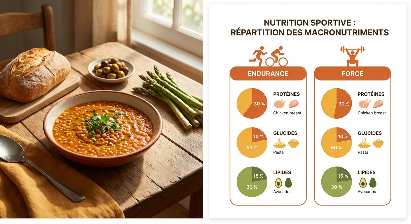Répartition des macronutriments selon le type de sport pour adapter son régime alimentaire particulier