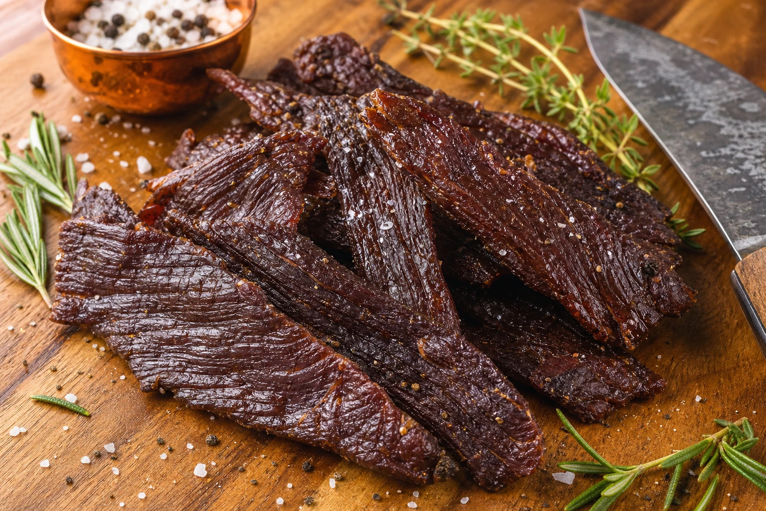 Beef jerky maison : 5 étapes faciles (110 kcal, 320 min)