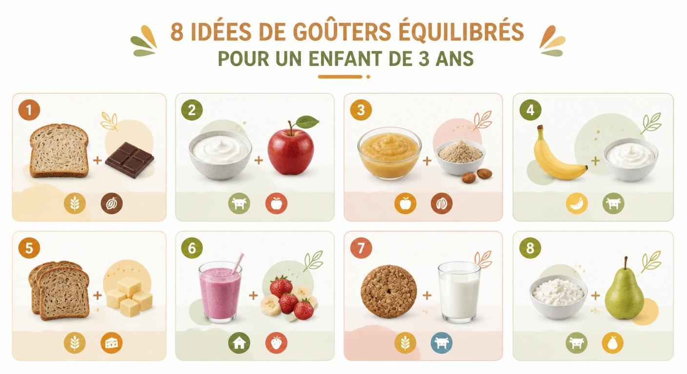 Idées de goûters équilibrés pour enfant de 3 ans