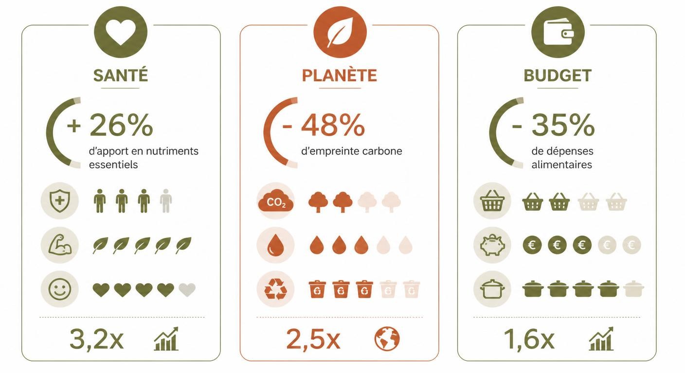 Bénéfices chiffrés santé planète budget du flexitarisme