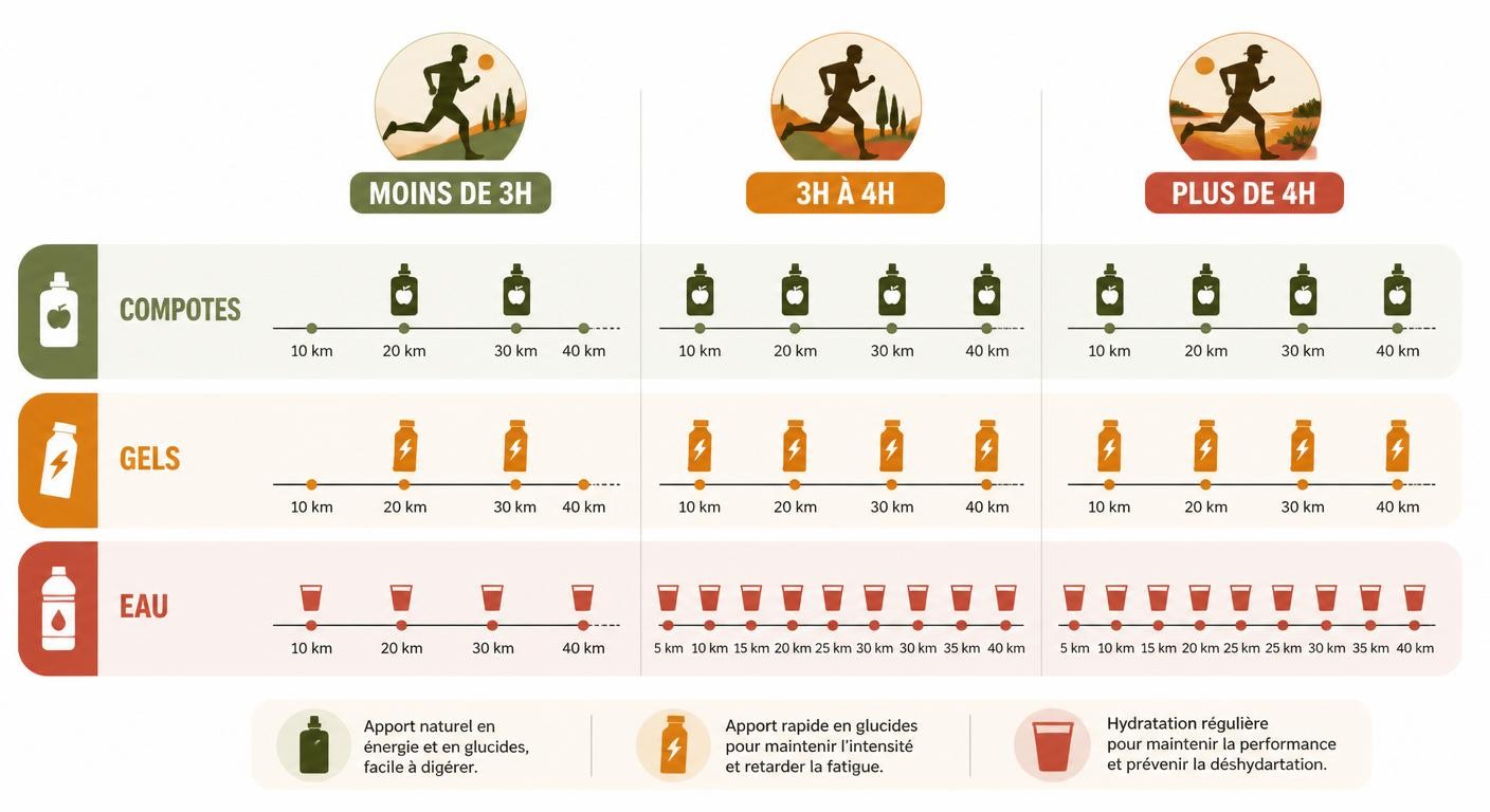 Stratégie de ravitaillement pendant un marathon selon l'allure