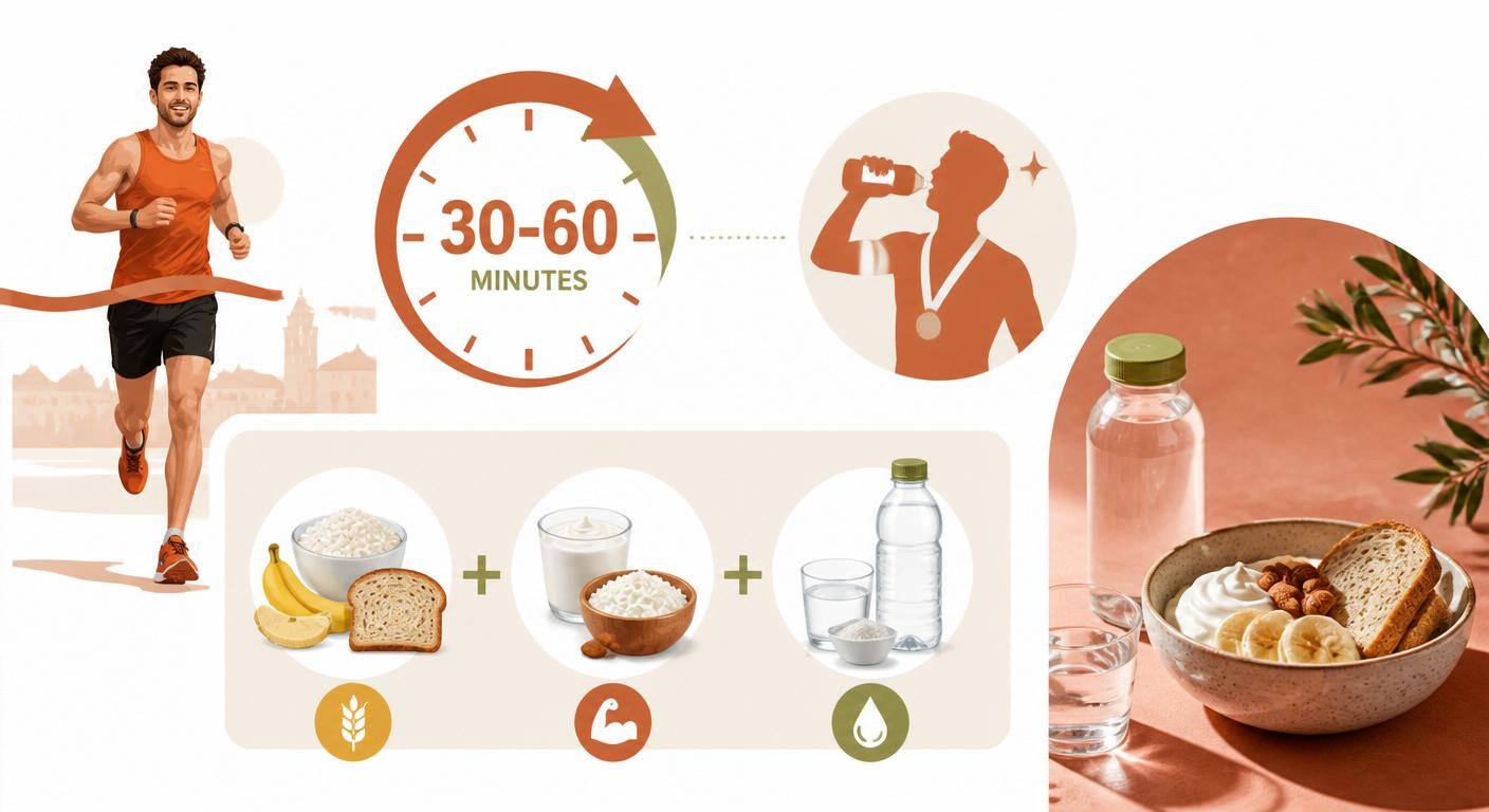 Fenêtre métabolique et collation de récupération après un marathon