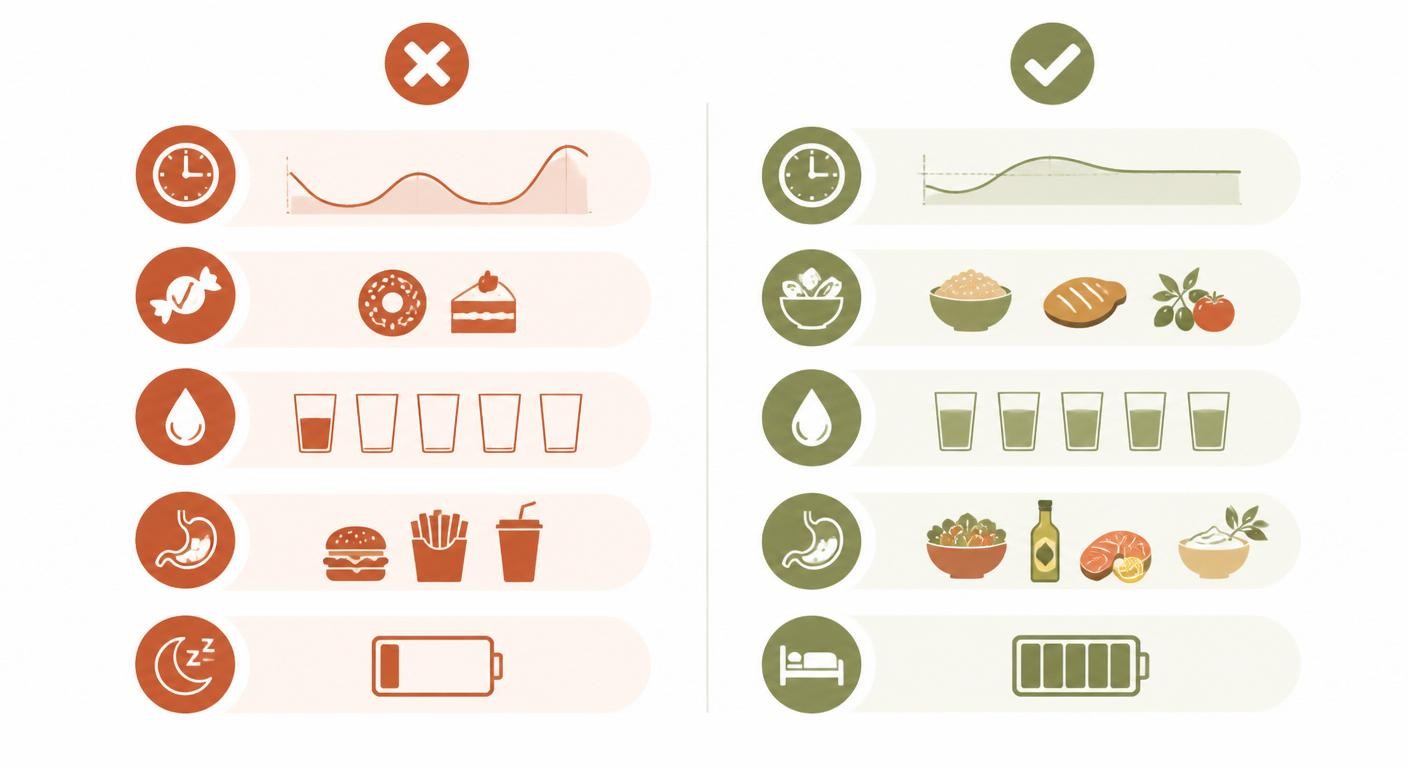 Infographie des erreurs fréquentes et bons réflexes de récupération