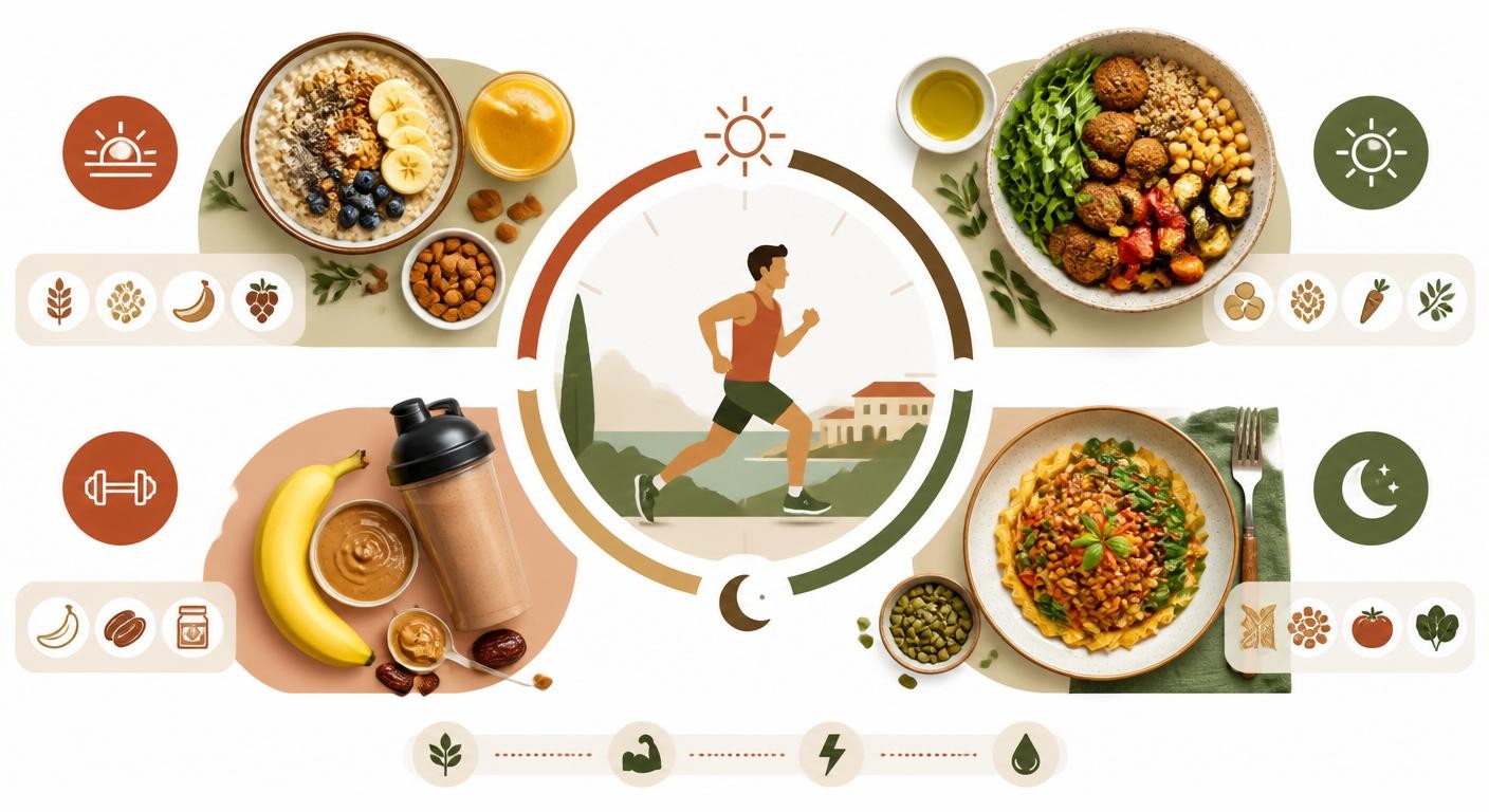 Journée type de repas sportifs sans lactose
