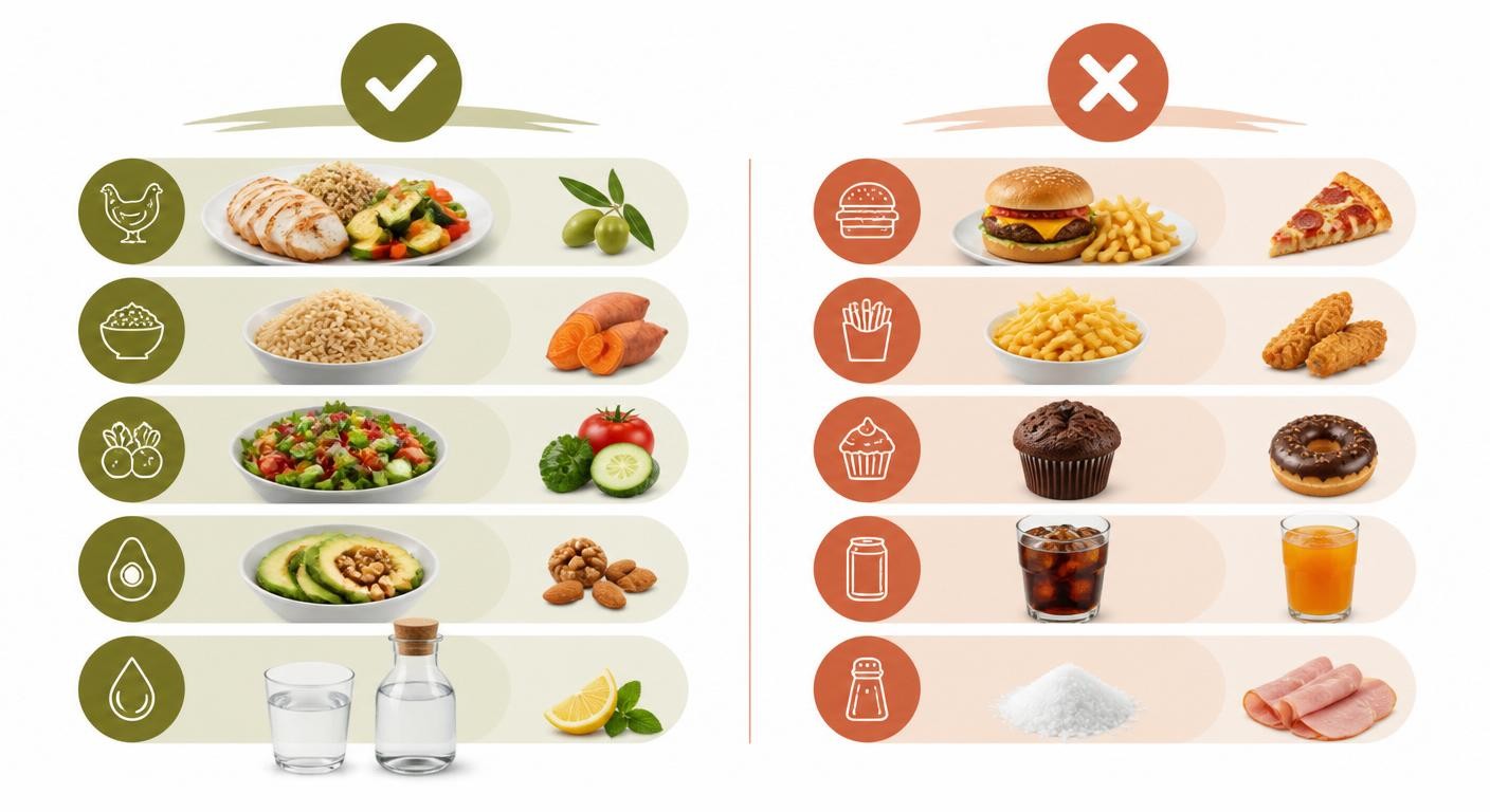 Aliments à privilégier et à éviter pour un combattant