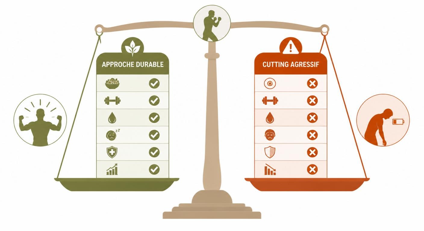Gestion durable du poids de combat versus cutting agressif