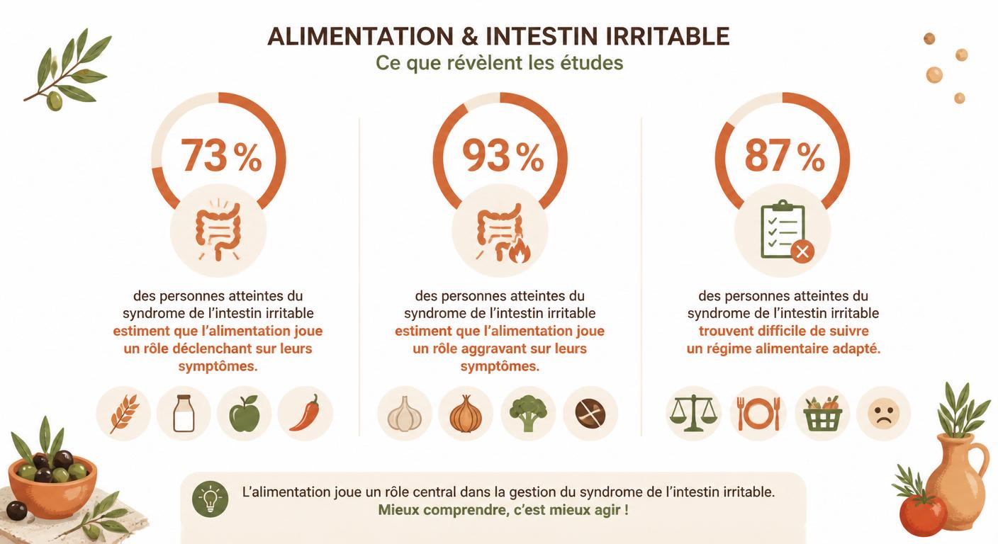 Infographie sur l'impact de l'alimentation chez les patients souffrant de SII
