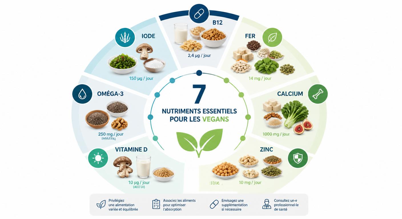 Les 7 nutriments essentiels à surveiller dans une alimentation vegan