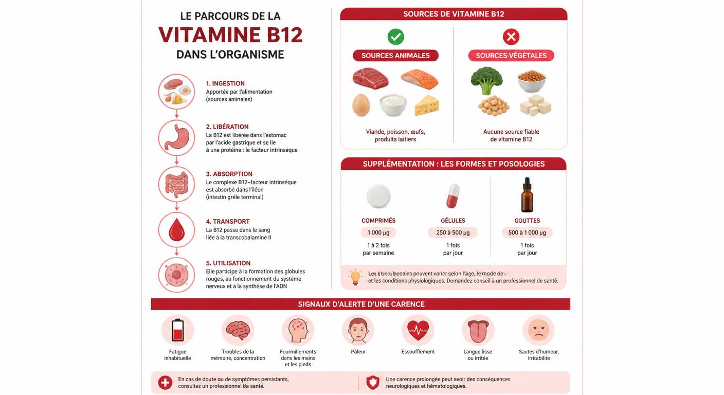 La vitamine B12 dans l'alimentation vegan : sources et supplémentation