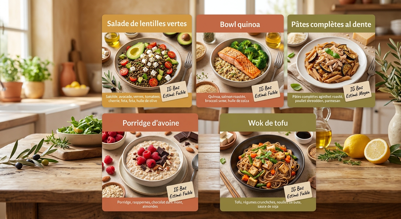 5 idées de recettes rapides à index glycémique bas