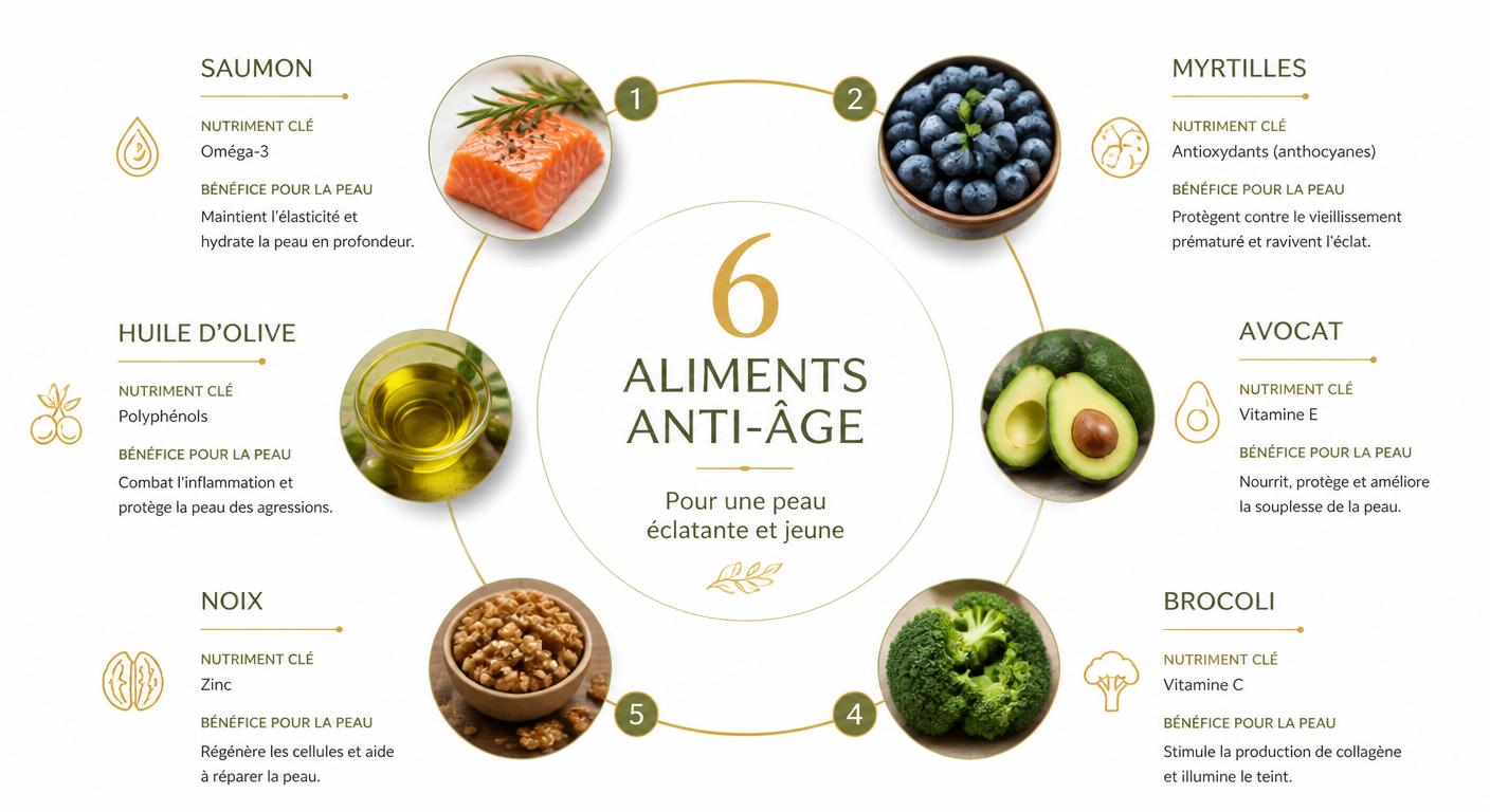 Les six meilleurs aliments anti-âge pour rajeunir la peau