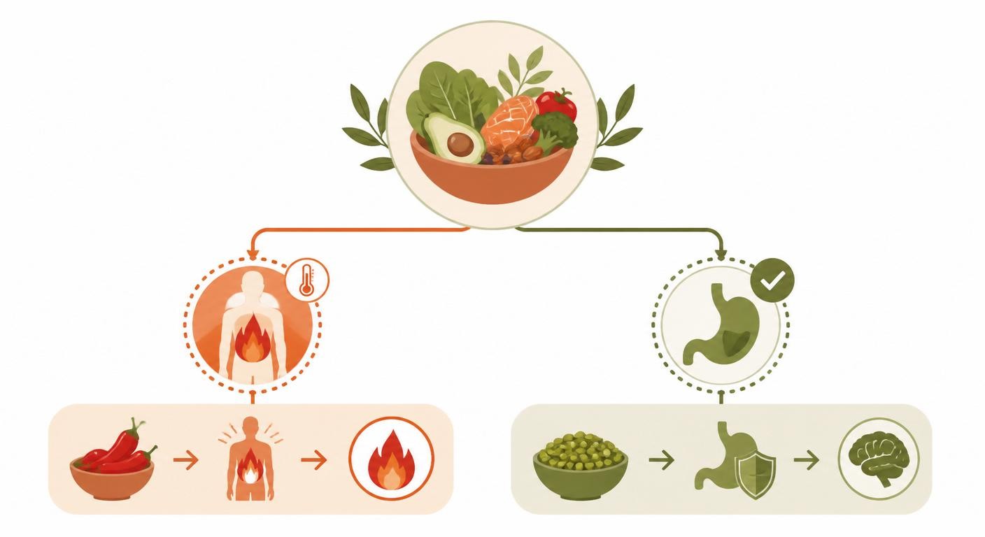 Infographie expliquant le fonctionnement d'un aliment brûle-graisse