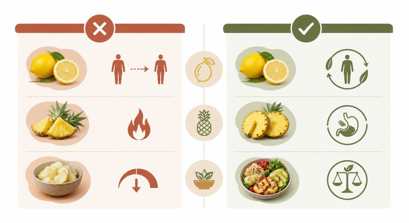 Infographie vrai/faux sur les aliments brûle-graisse