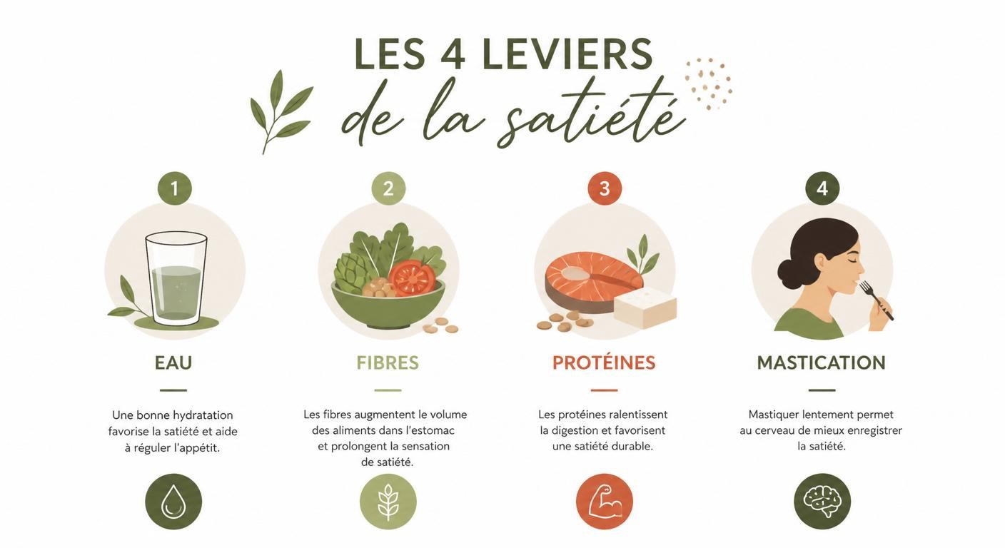Les quatre leviers physiologiques de la satiété