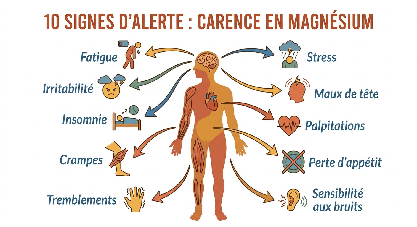 Les 10 signes révélateurs d'un manque de magnésium dans l'organisme