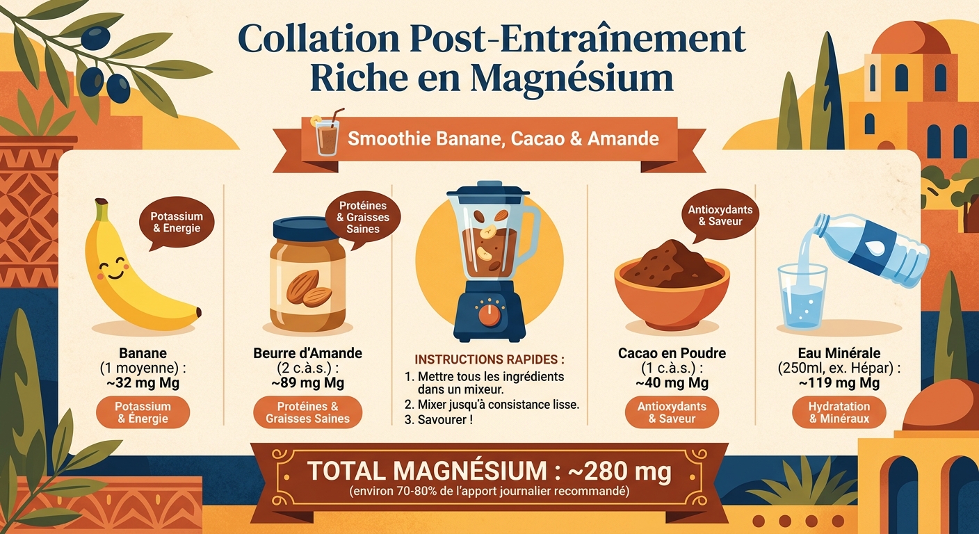 Recette de collation post-entraînement riche en magnésium